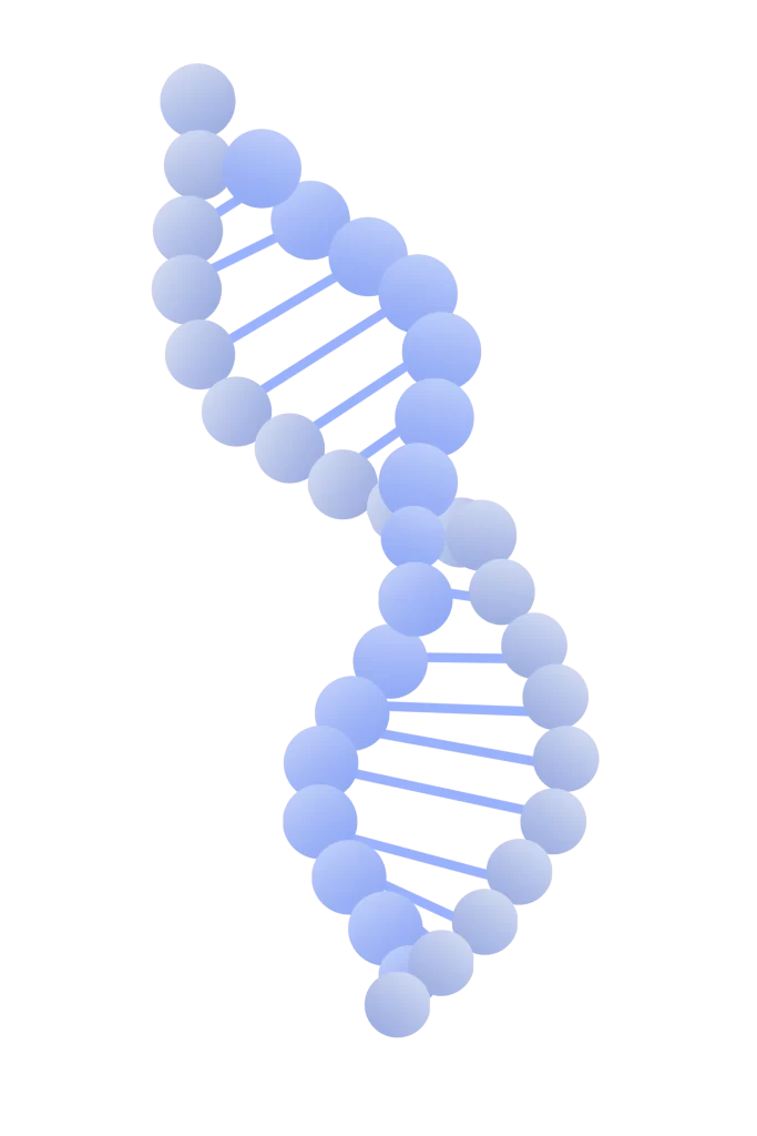 DNA Helix Blue Molecular Structure