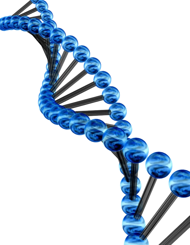 DNA Helix Blue Molecular Structure