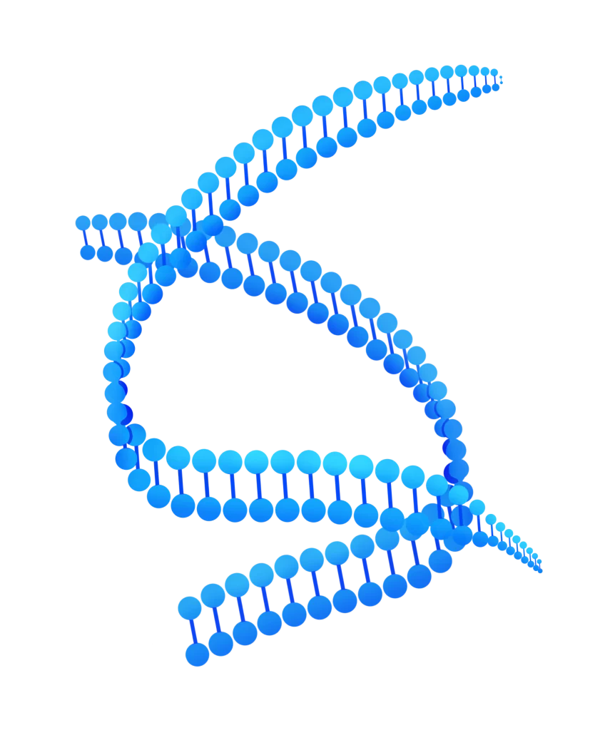 DNA Helix Blue Molecular Structure