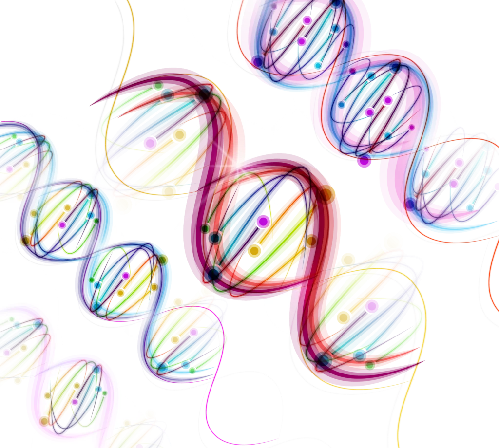 DNA Helix Colorful Genetic Structure