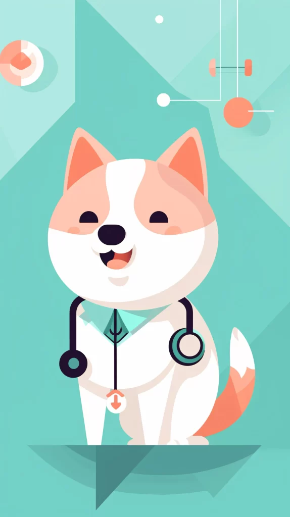 Doctor Orange Stethoscope Flat Illustration Modern