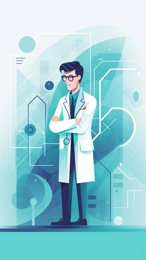 Doctor White Lab Coat Abstract Digital