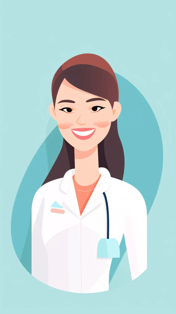 Doctor White Labcoat Stethoscope Flat Illustration