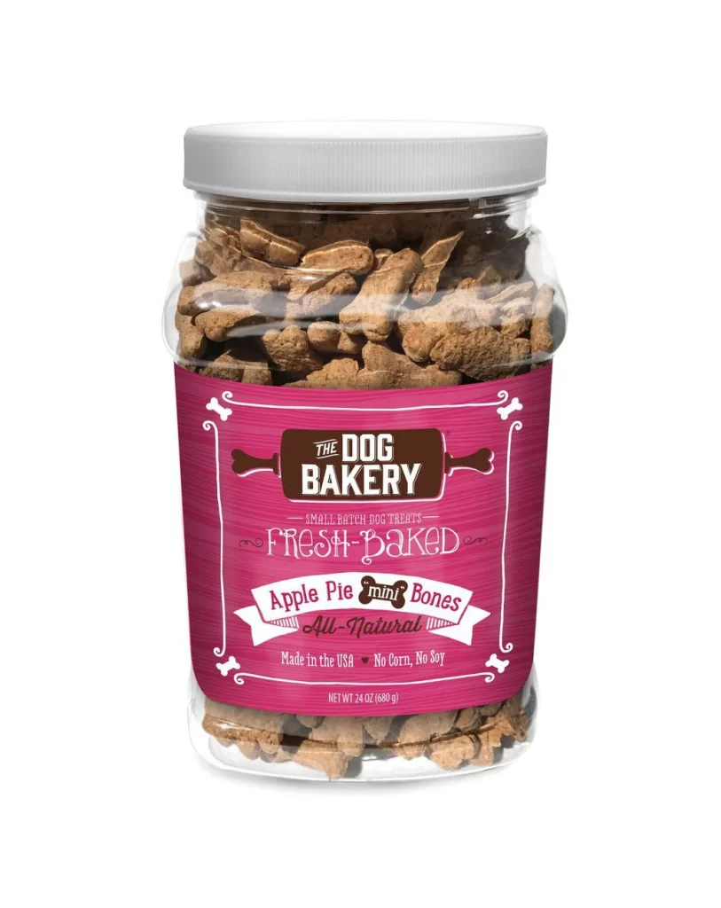 Dog Bakery Apple Pie Bones All-Natural Pink Bone Illustration