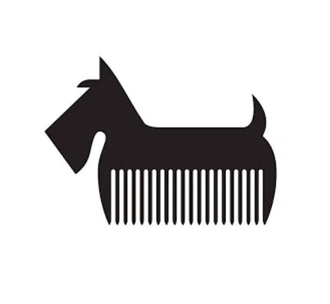 Dog Food Black Silhouette Comb