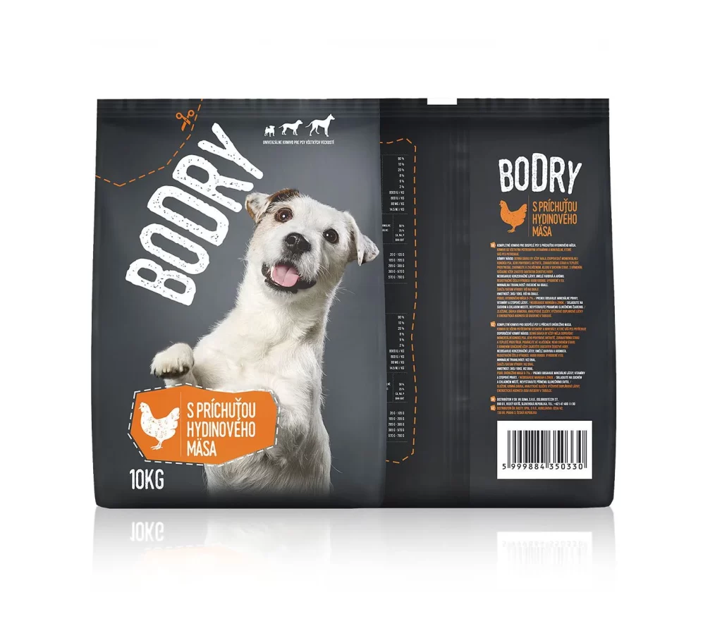 Dog Food Bodry Chicken Orange Illustration
