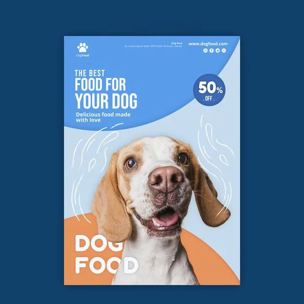 Dog Food Delicious Love Blue Orange