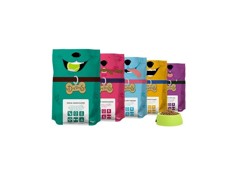 Dog Food DooDoo’s Salmon Colorful Illustration