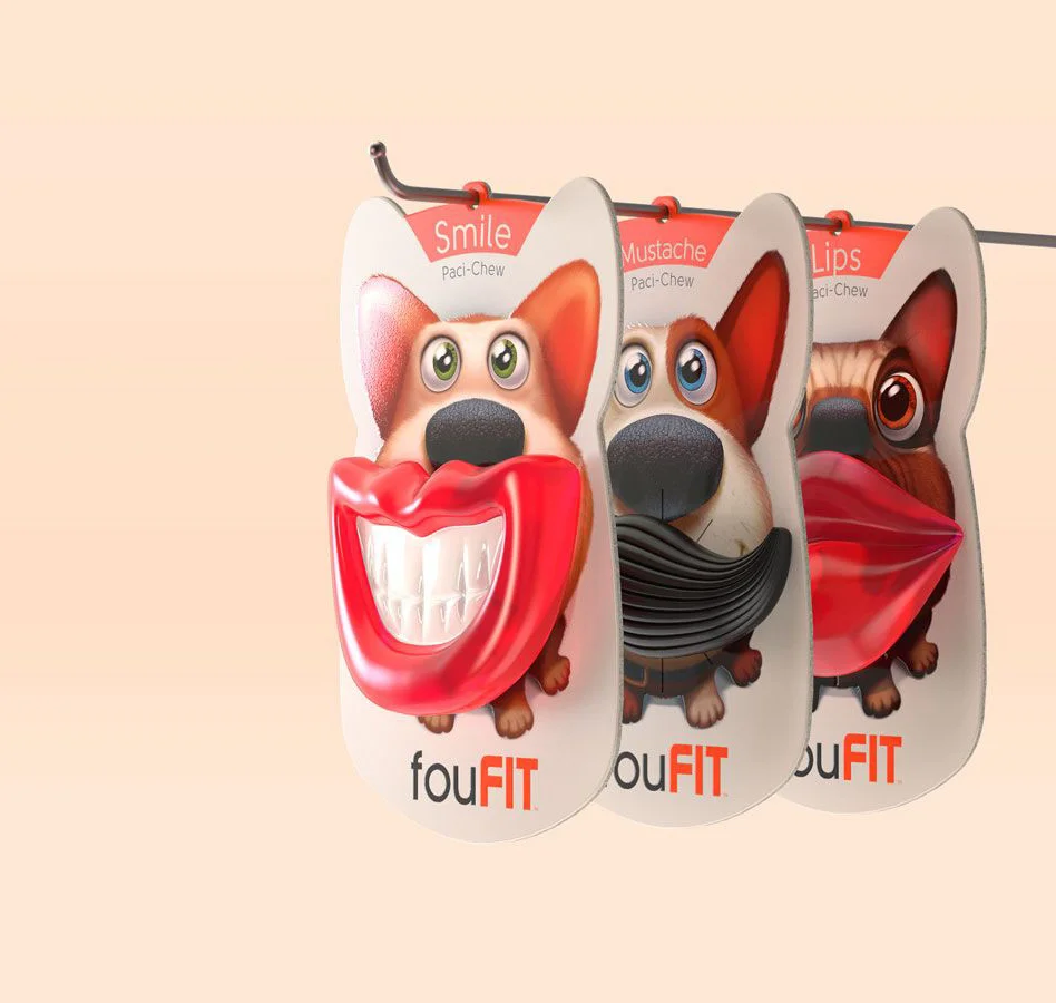 Dog Food fouFIT Paci-Chew Cartoon Red Black