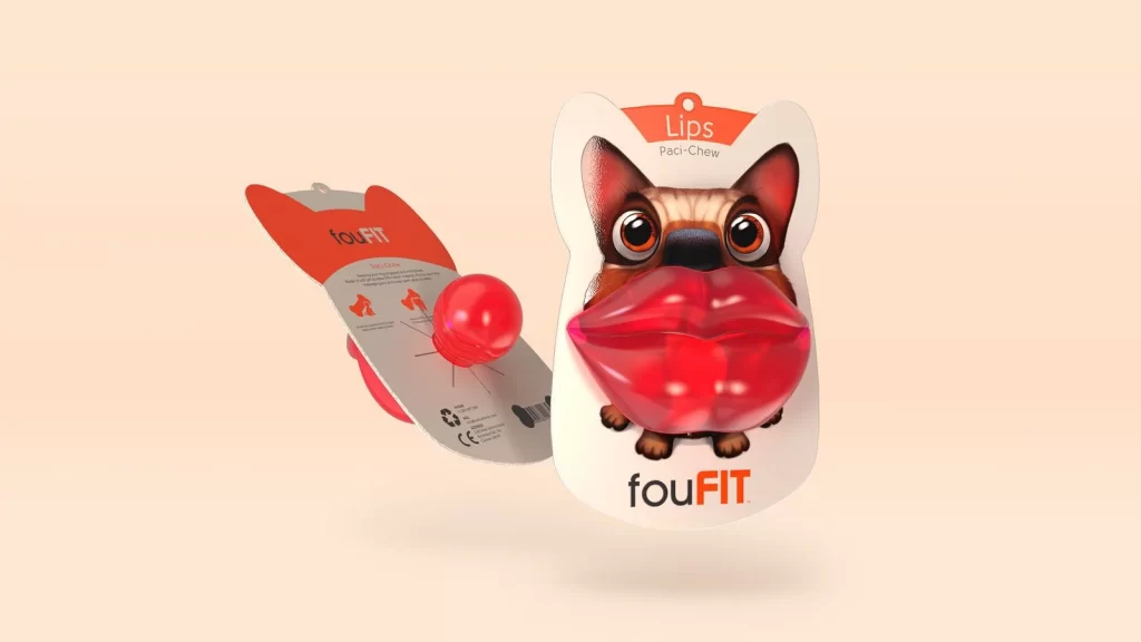 Dog food Paci-Chew Lips Red Branding