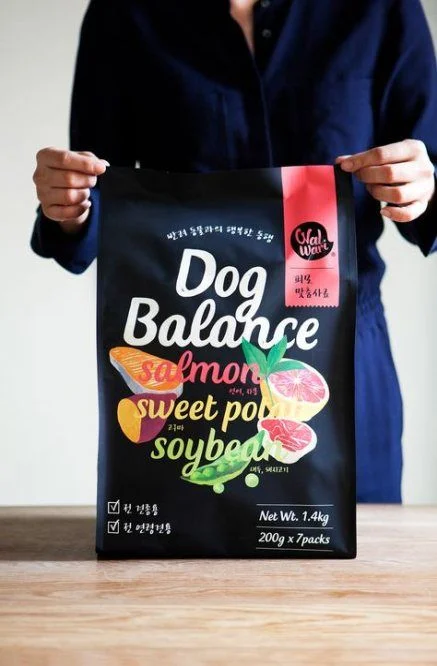Dog Food Salmon Sweet Potato Soybean Colorful Illustration
