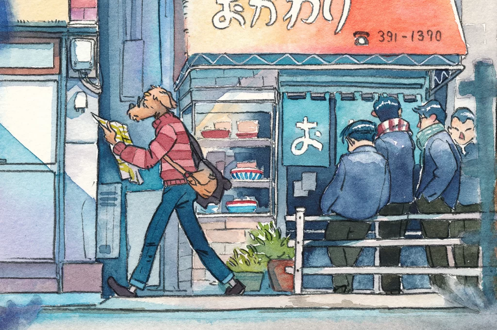 Dog Newspaper City Street Cafe People Mateusz Urbanowicz