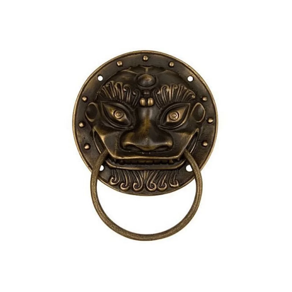 Door Lock Chinese Traditional Bronze Lion Pattern