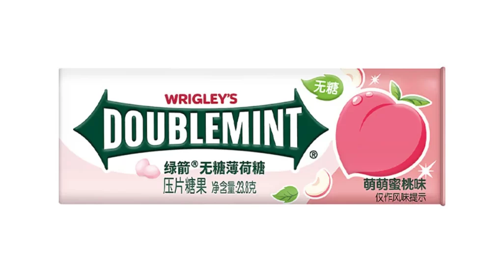 Doublemint Wrigleys Peach Sugar-Free Candy