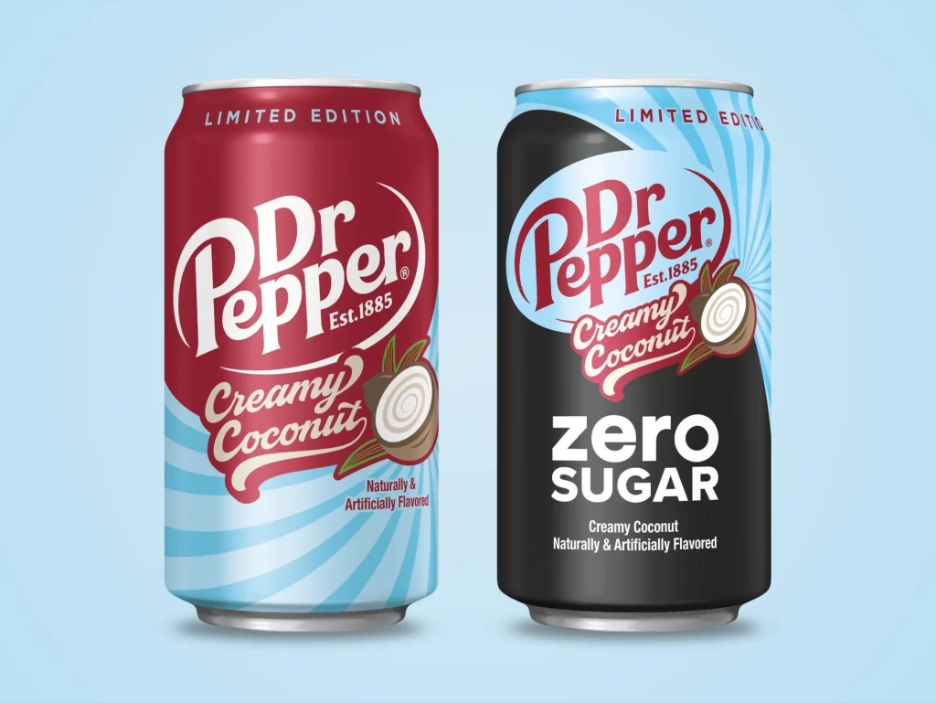 Dr Pepper Cans Creamy Coconut Limited Edition