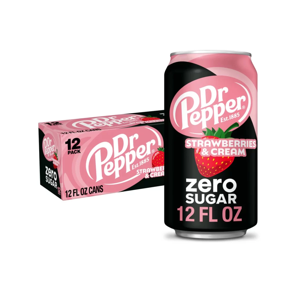 Dr Pepper Strawberries Cream Zero Sugar Can