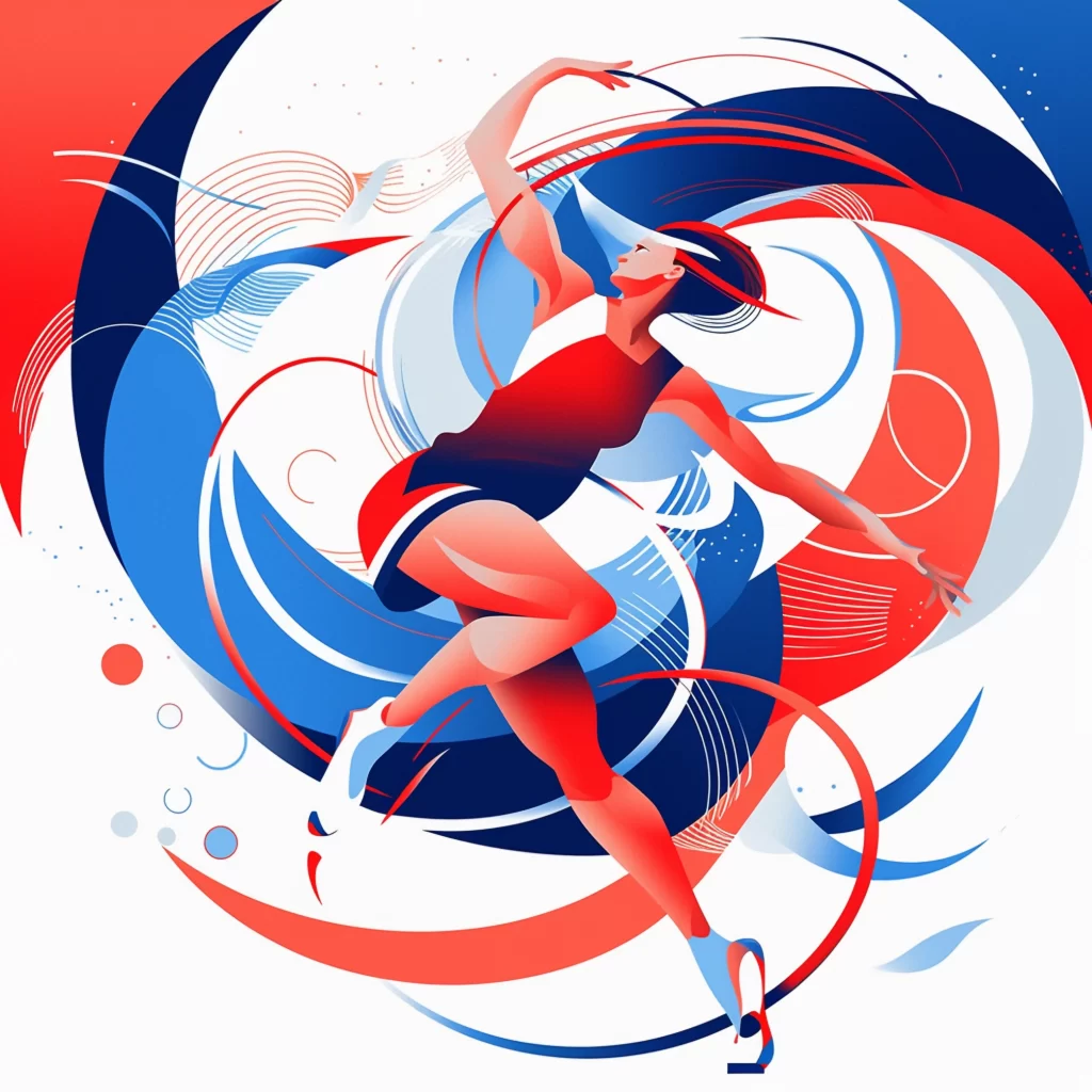 Dynamic Dancer Abstract Art Colorful Motion