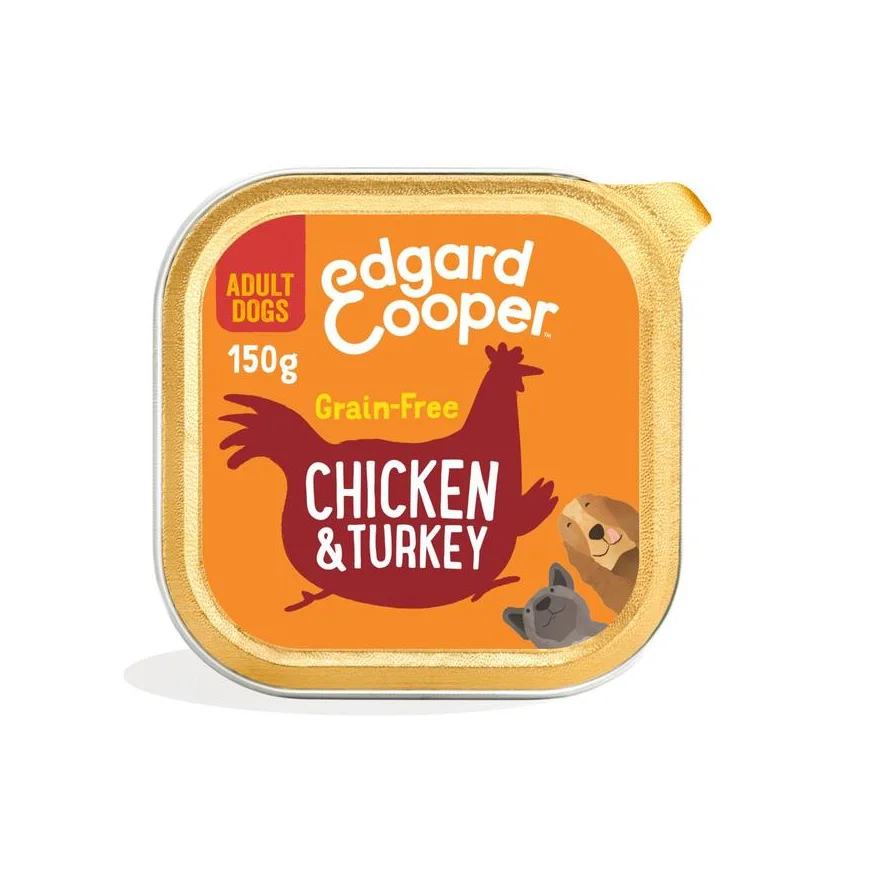 Edgard Cooper Dog Food Chicken Turkey Grain-Free Orange Red