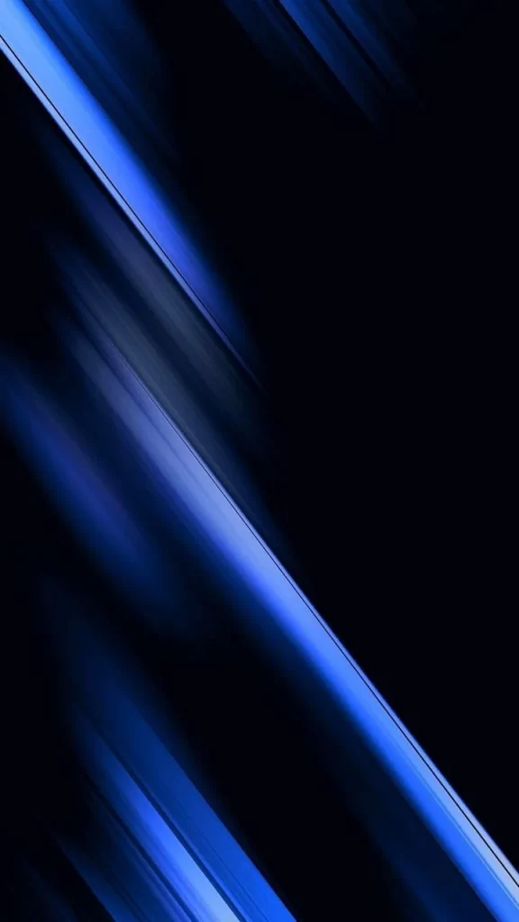Electric Blue Diagonal Lines Illuminating Dark Background