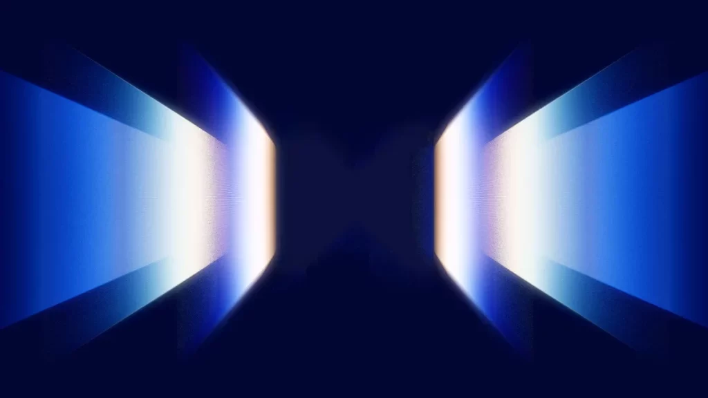 Electric Blue Light Streaks Dark Sharp