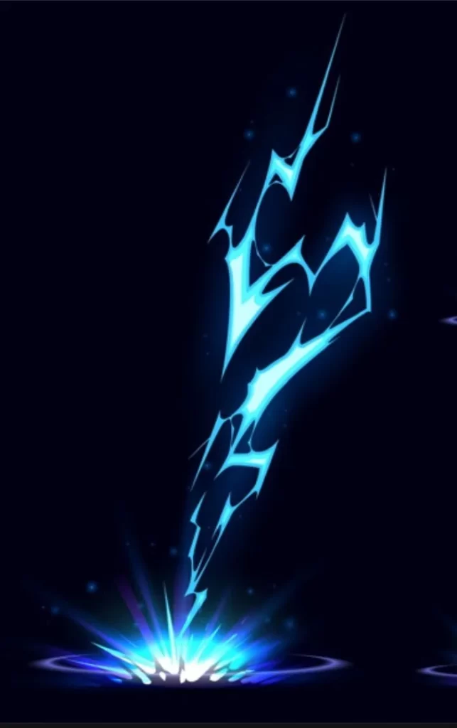 Electric Blue Lightning Dynamic Energy Abstract Artwork