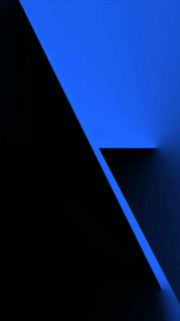 Electric Blue Triangle Illuminated from Below