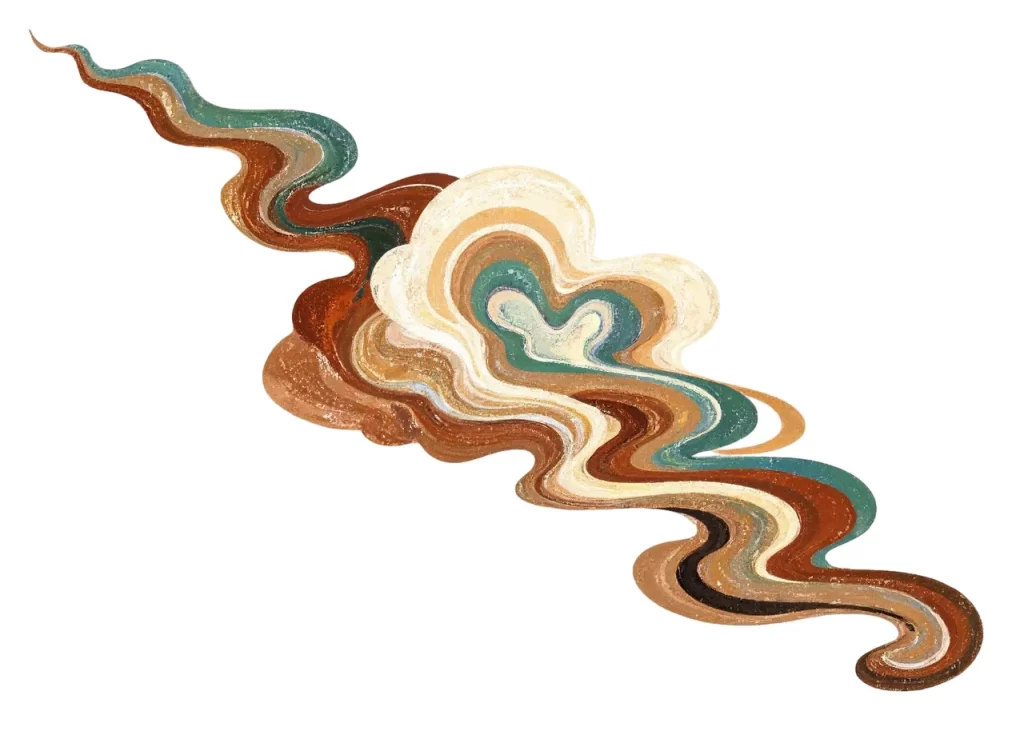 Elegant Earthy Flowing Organic Dunhuang