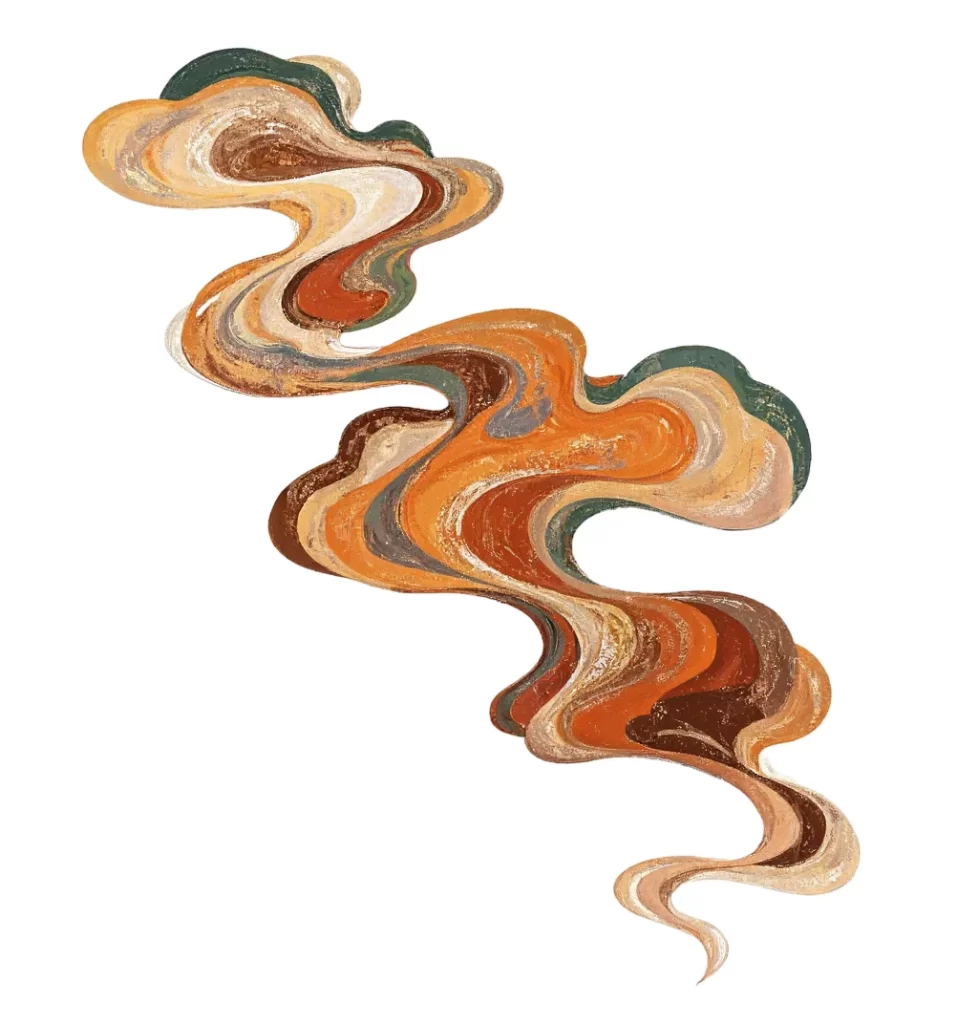 Elegant Earthy Flowing Organic Dunhuang