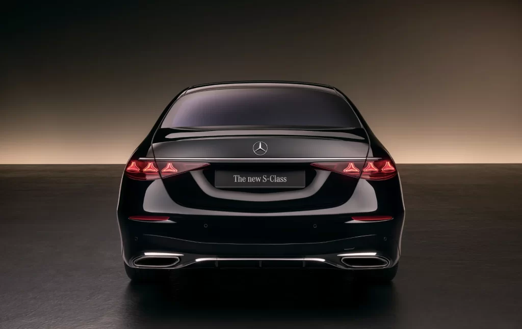 Elegant Midnight Black Mercedes Rear View