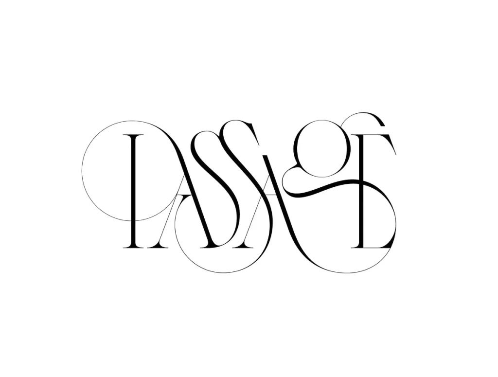 Elegant Script Black Swirls Artistic Typography Design