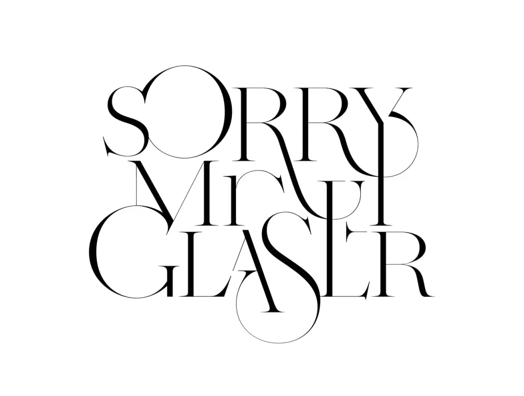Elegant Script Black Thin Lines Artistic Overlapping Typography Design