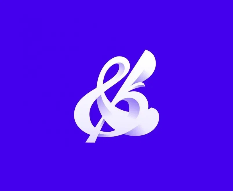 Elegant Script White 3D Shiny Typography Design