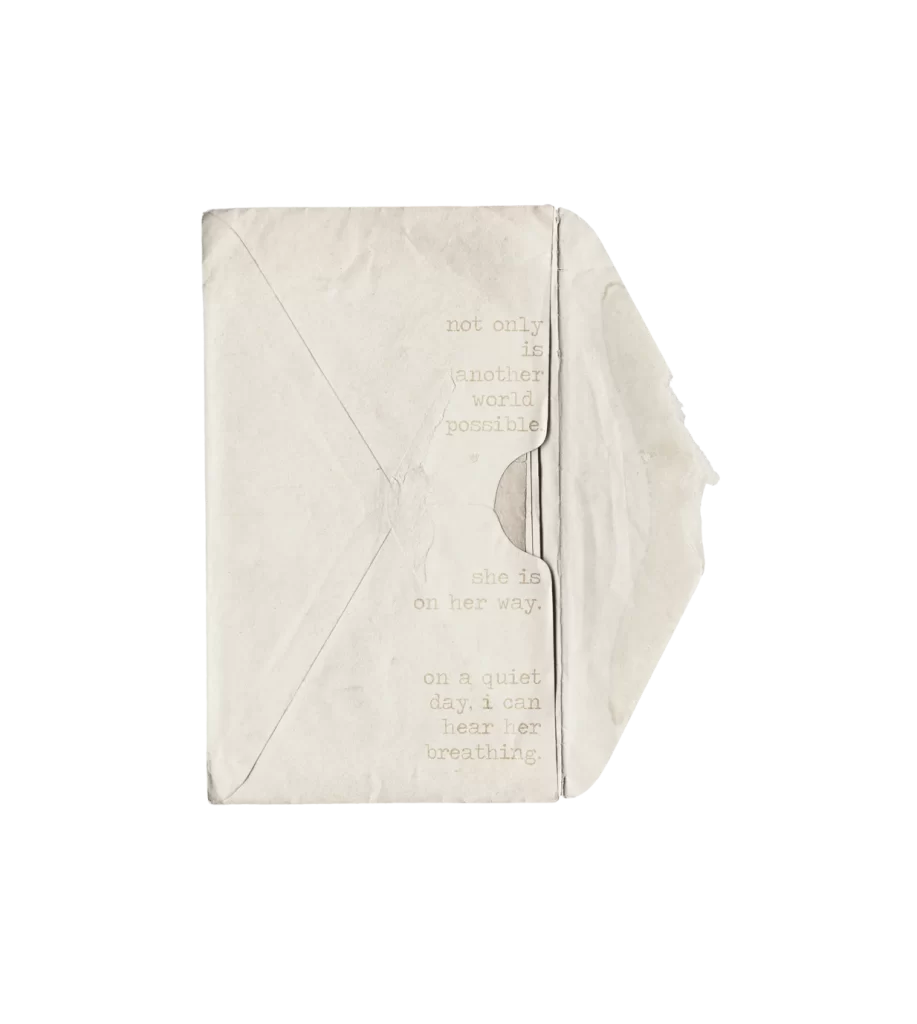 Envelope White Text Poetry Artistic Letter Design