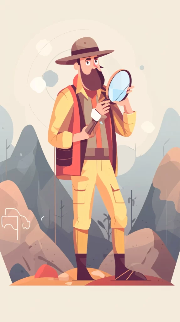 Explorer Brown Hat Magnifying Glass Adventure Outdoors