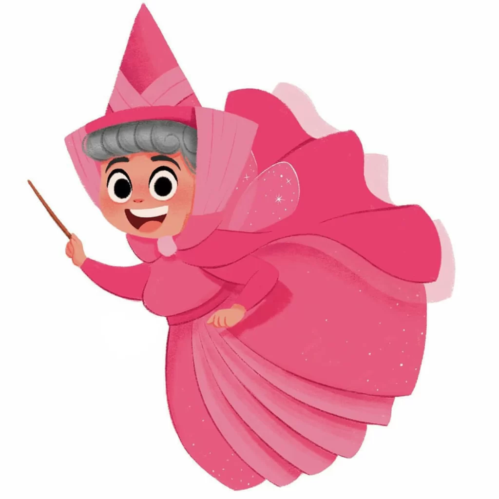 Fairy Magic Wand Pink Dress Eleonore Pelluau