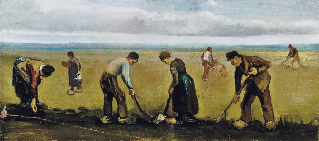 Farmers Planting Potatoes Van Gogh