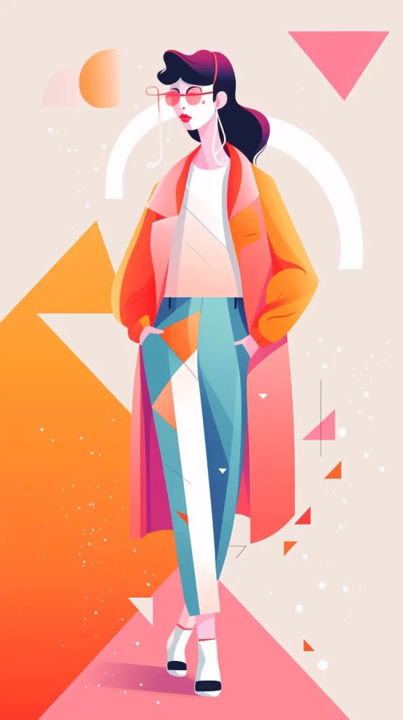 Fashion Designer Pastel Geometric Shapes Abstract