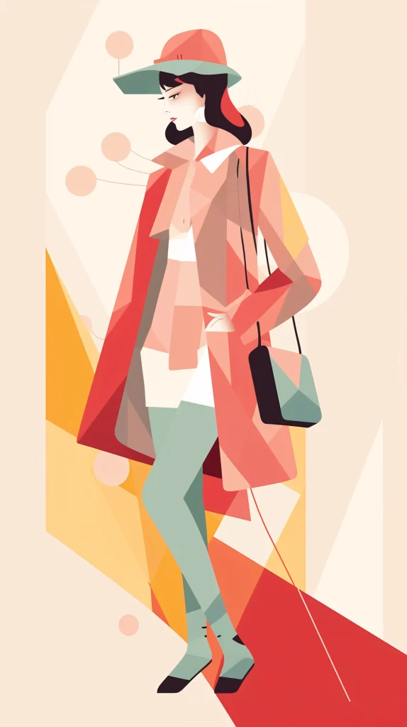 Fashion Designer Red Hat Polygonal Modern