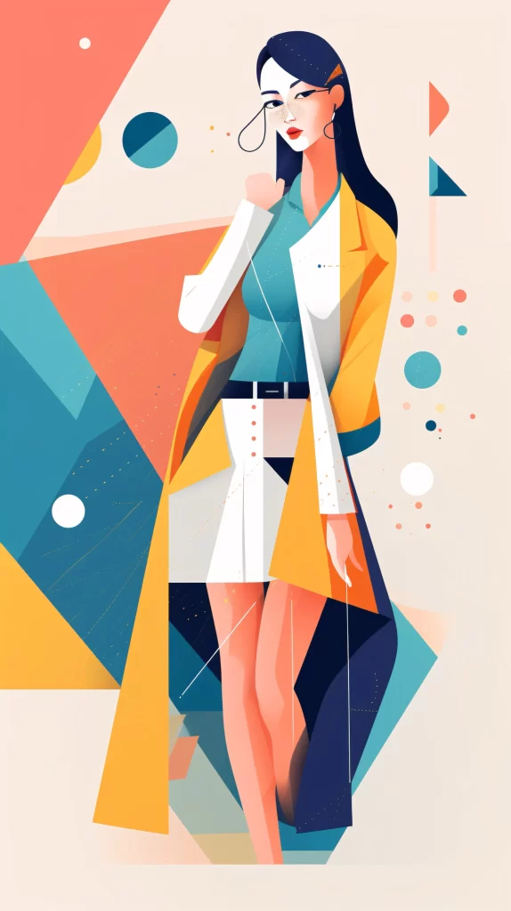 Fashion Designer Yellow Blue White Abstract Modern