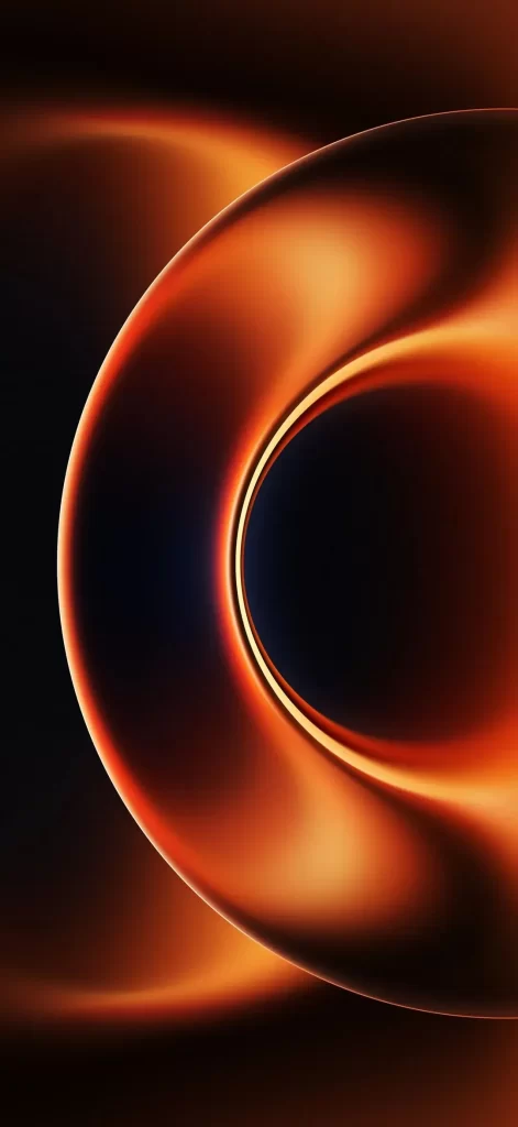 Fiery Orange Gradient Spiral Wave