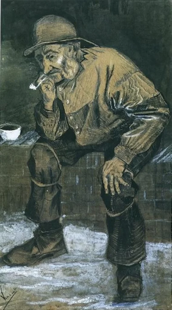 Fisherman with Souwester Sitting with Pipe Van Gogh