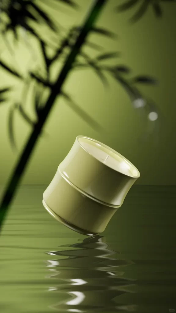 Floating Candle Bamboo Reflection