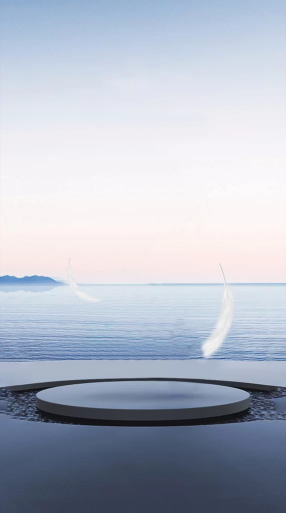 Floating Feathers Ocean Horizon
