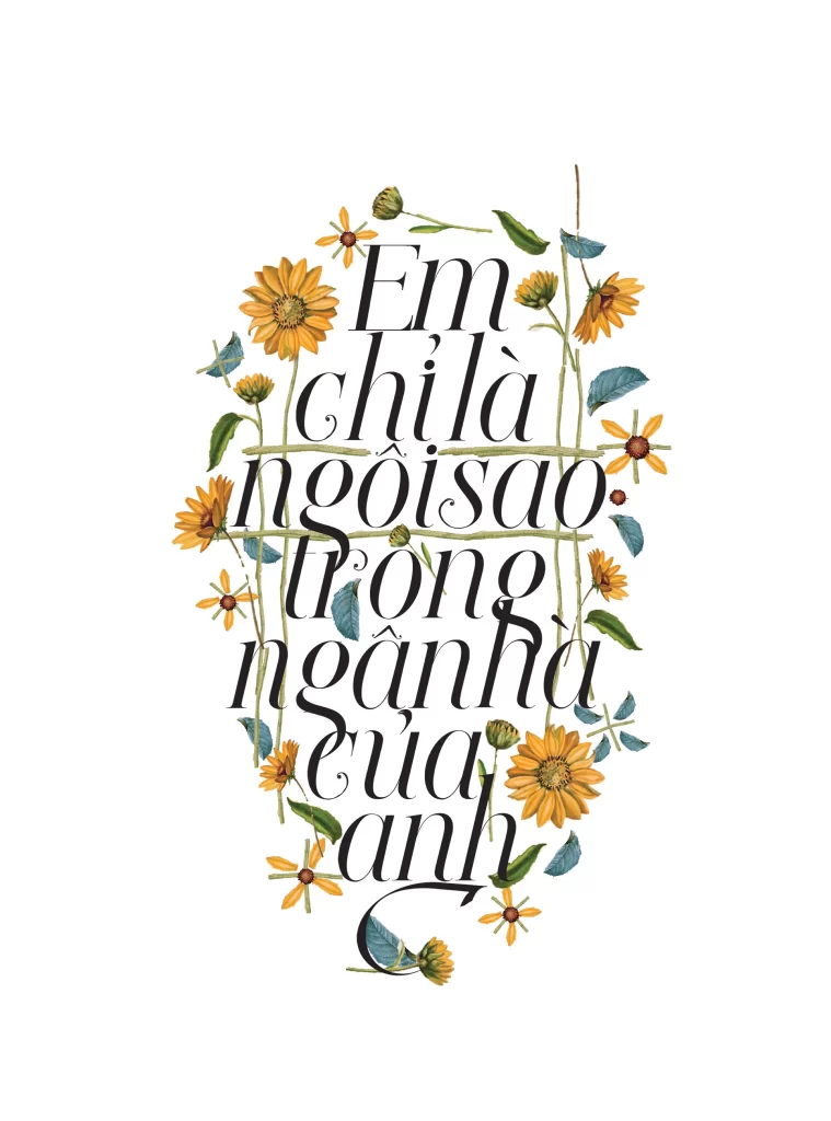 Floral Typography Nature Art