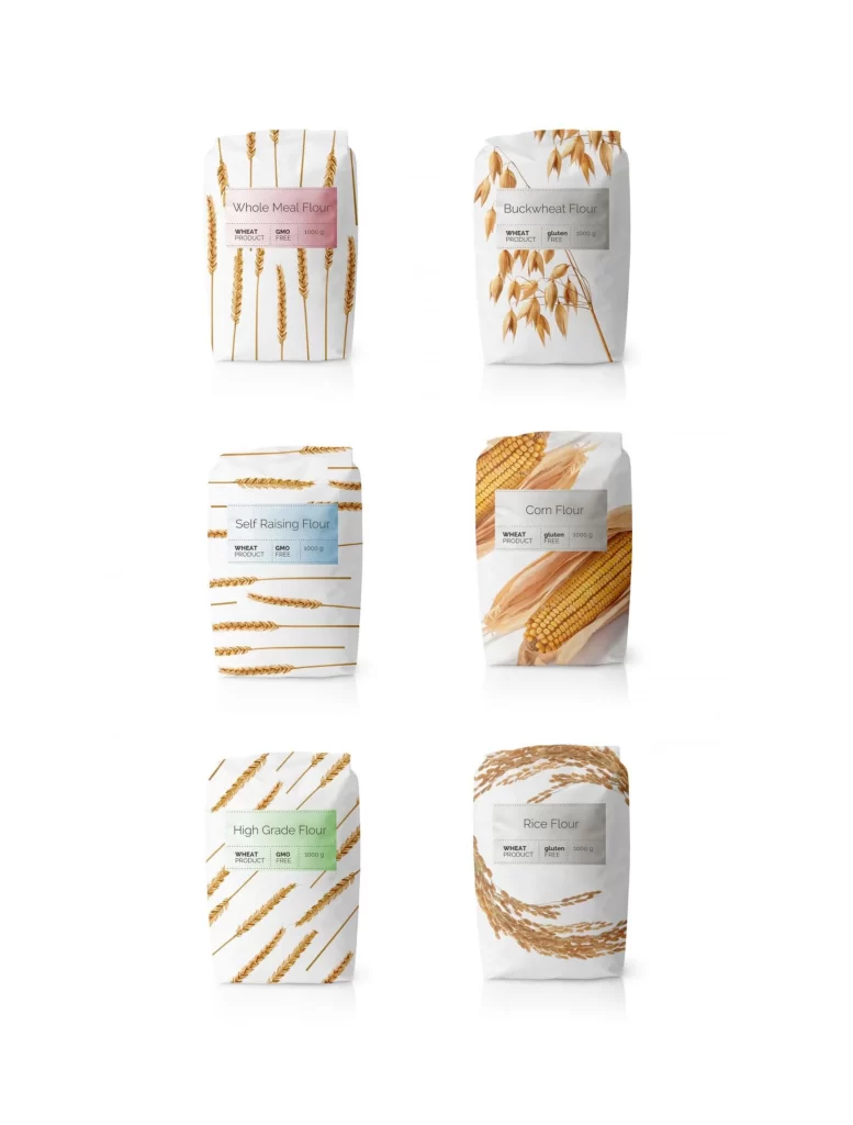 Flour Packaging Modern Minimalist Illustration