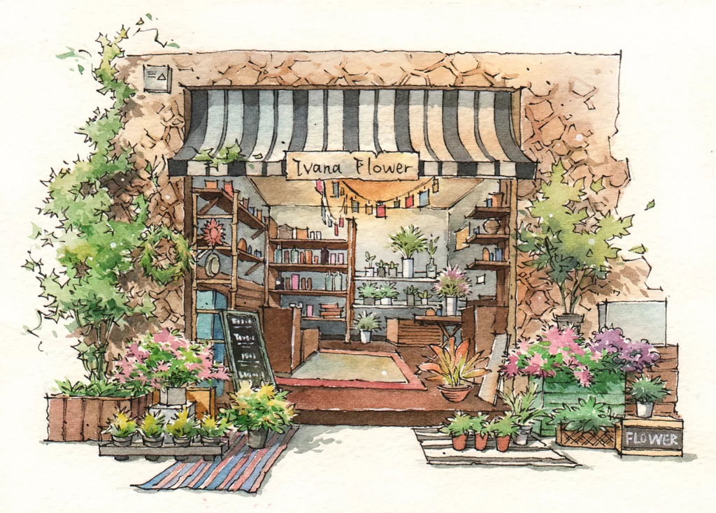Flower Shop Plants Storefront Decor Nature Mateusz Urbanowicz
