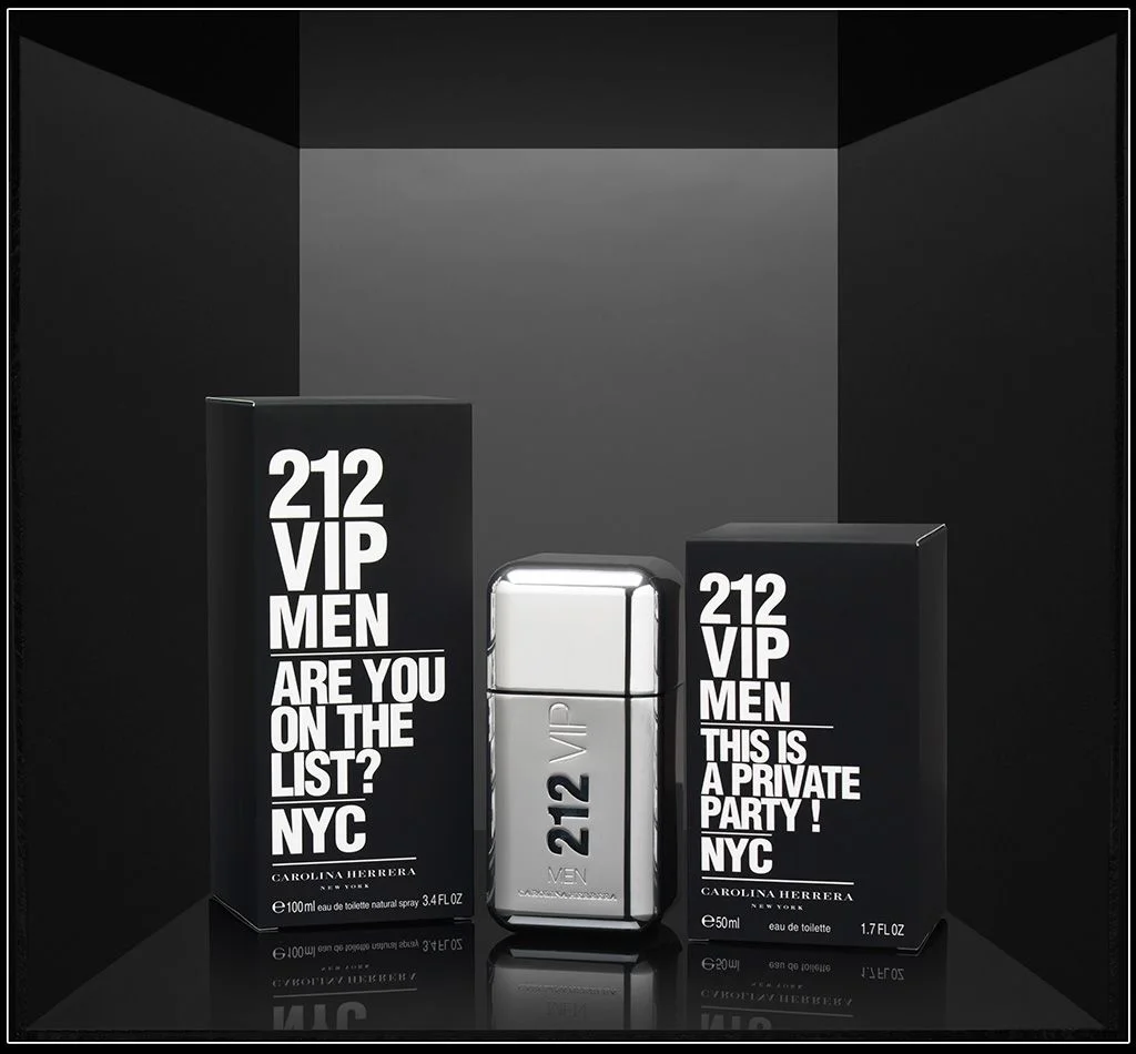Fragrance Bottle Black Silver Minimalist Design