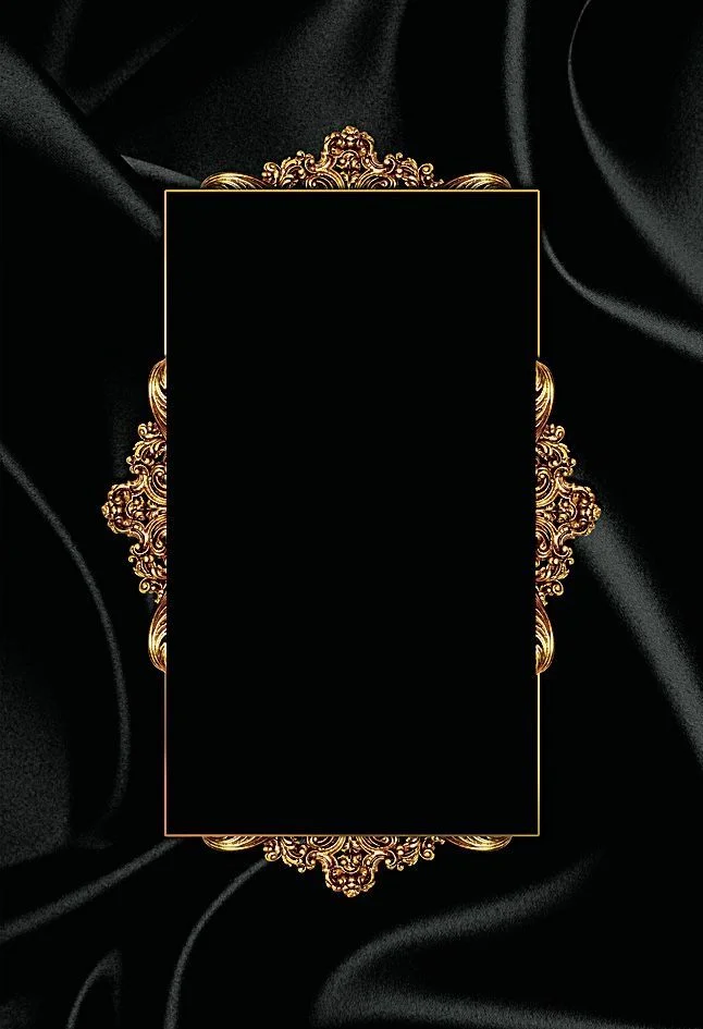 Frame Ornate Gold Black Luxury Design