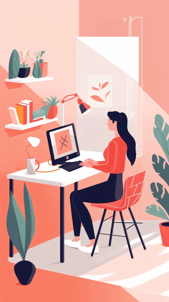 Freelancer Red Green Digital Illustration Modern