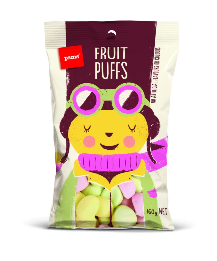 Fruit Puffs Playful Pastel Illustrative Character